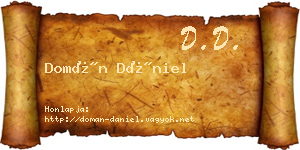 Domán Dániel névjegykártya