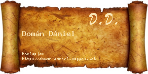 Domán Dániel névjegykártya